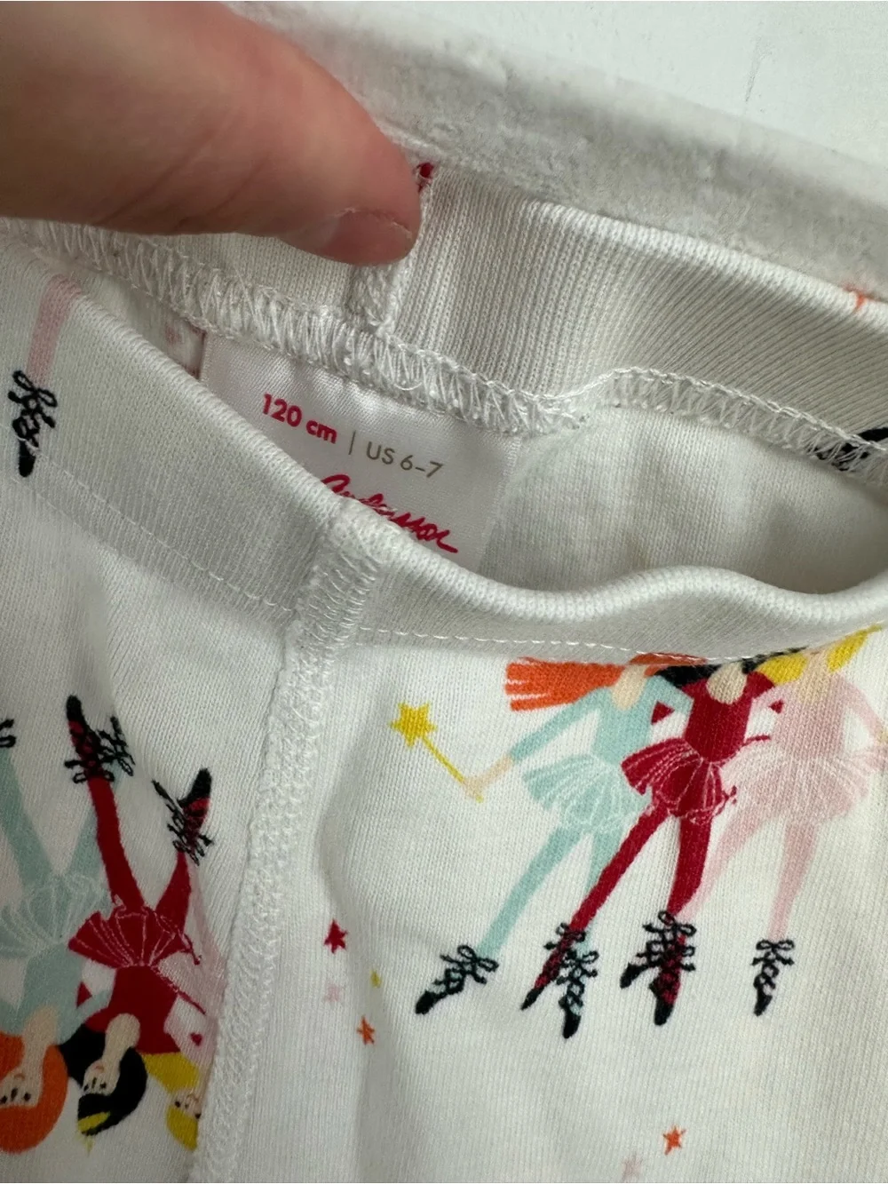 Hanna Andersson ballerina print pjs 6-7yr EUC